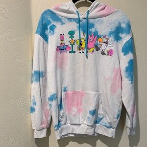 SpongeBob Tie-Dye Hoodie with Unisex Small